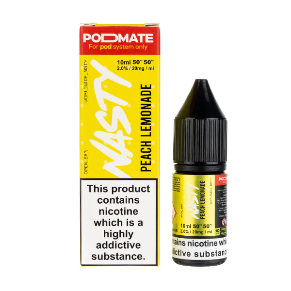 Peach Lemonade Nic Salt E-Liquid by Nasty Juice Podmate