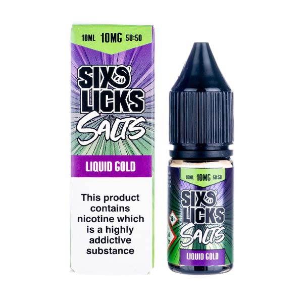 Liquid Gold Nic Salt E-Liquid by Six Licks