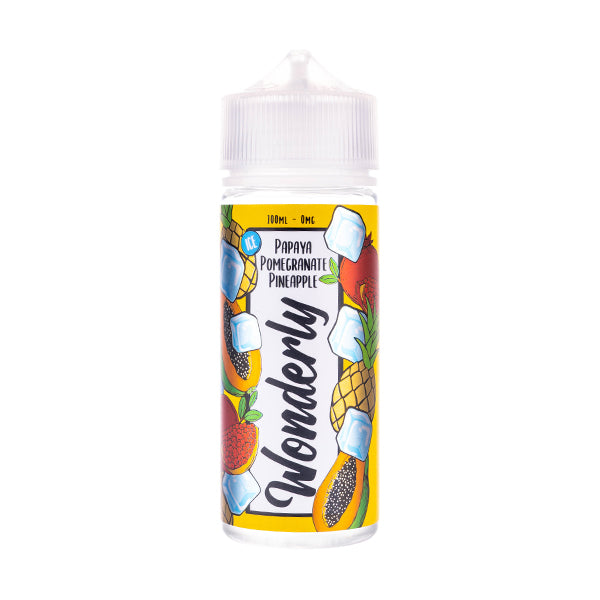 Papaya Pomegranate Pineapple Ice 100ml Shortfill E-Liquid by Wonderly
