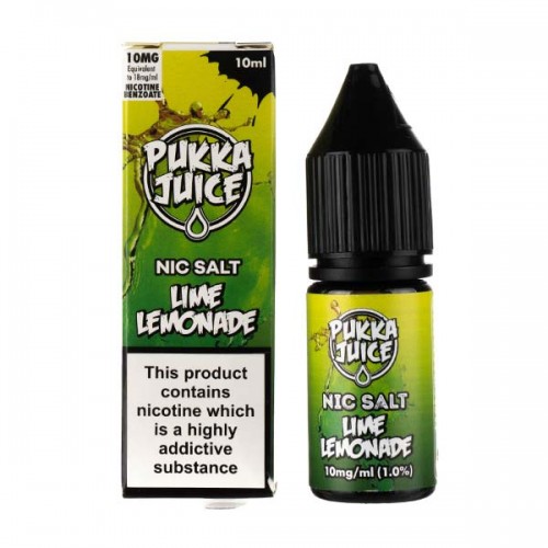 Lime Lemonade Nic Salt E-Liquid by Pukka Juic...